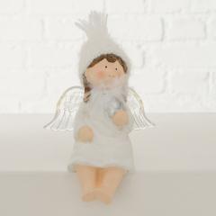 Figurina decorativa - Shelf Sitter Lavandy - Angel - Terracotta - White, doua modele