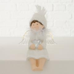 Figurina decorativa - Shelf Sitter Lavandy - Angel - Terracotta - White, doua modele