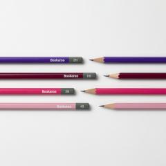 Set 4 creioane - Bookaroo Graphite - Pinks