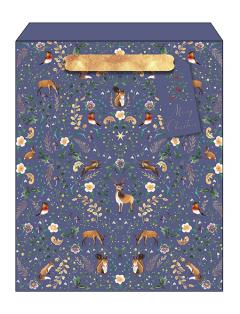 Punga de cadou - Large - Into the Forest - Navy Animals