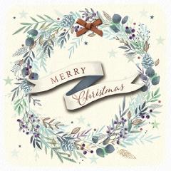 Set felicitari - Christmas Wreath - White