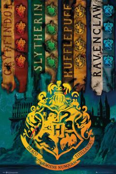 Poster maxi - Harry Potter, House Flags