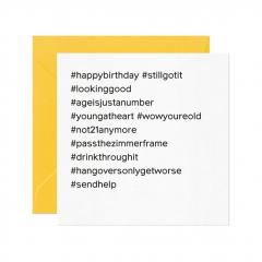 Felicitare - #Hashtags #Happybirthday