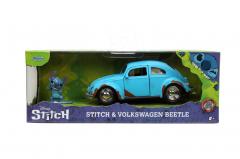 Set masinuta cu figurina -  Disney Stitch - Stitch & Volkswagen Beetle