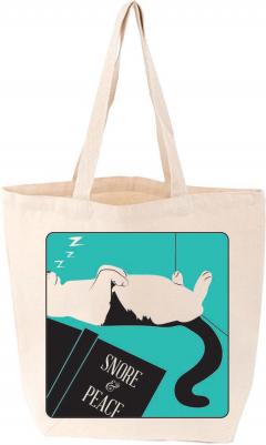 Tote Bag - Snore and Peace Cat