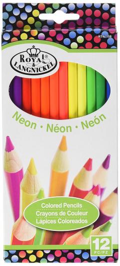 Set 12 creioane colorate neon - R&L