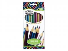 Set 12 creioane colorate metalizate - R&L