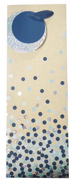 Punga pentru sticla - Blue Confetti Wrap & Roll