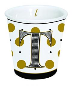 Pahar in cutie cadou - Litera "T", 100 ML