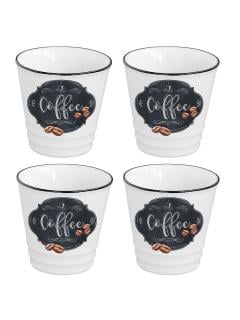 Set 4 pahare pentru cafea - Kitchen Basic, 100 ML Nuova R2S