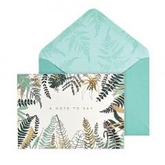 Carte postala cu plic - Ferns Gold Foil Portico Design