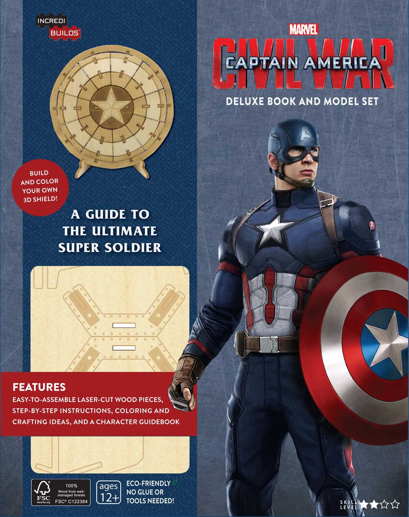 IncrediBuilds - Marvel&#039;s Captain America: Civil War Deluxe Book and Model Set: A Guide to the Ultimate Super Soldier