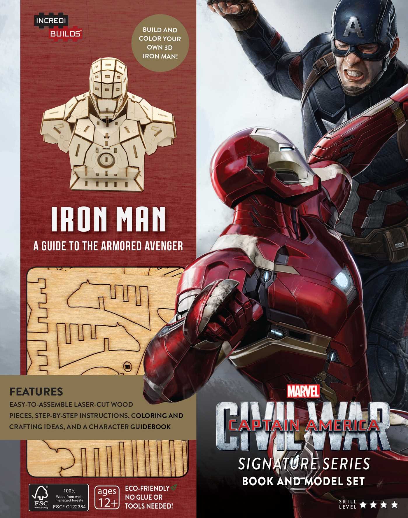 IncrediBuilds - Marvel&#039;s Captain America: Civil War: Iron Man Signature Series Book and Model Set