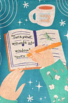 Husa pentru carte - Cozy Vibes - Turn Your Wounds Into Wisdom