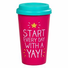 Cana de voiaj - Start Everyday with A Yay Wild & Wolf