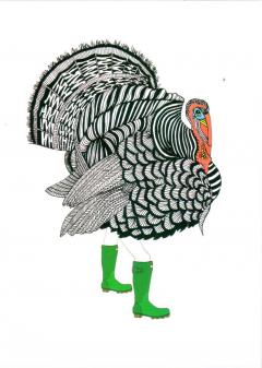 Felicitare - Animal: Legs Turkey Farmer / Cardoo