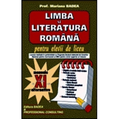 hostess Miscellaneous goods cabbage Limba si literatura romana pentru elevii de liceu - clasa a XI-a - Mariana  Badea