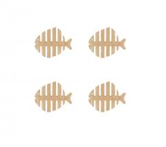 Set 4 suporturi pentru pahar - Fish