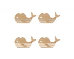 Set 4 suporturi pentru pahar - Whale