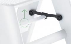 Scara alba din aluminiu 2Step | Lucano