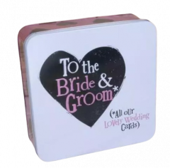 Cutie din metal - Bride & Groom Wedding Cards