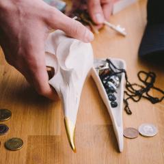 Suport bijuterii - Skull bird