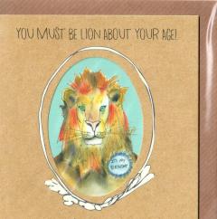 Felicitare - Lion About You Age ! The Art File