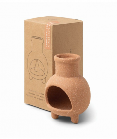 Suport conuri parfumate - Chiminea Ceramic with 20 Black Incense Cones - Palo Santo and Sage