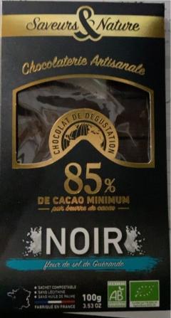 Tableta ciocolata neagra - Floare de sare - 100 g