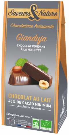 Bomboane de ciocolata cu alune - Gianduja BIO