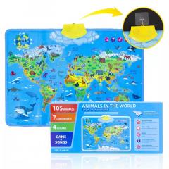 Harta vorbitoare in limba engleza - Animalele Lumii