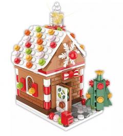 Set constructie - Casuta de Turta Dulce cu Caseta de Depozitare