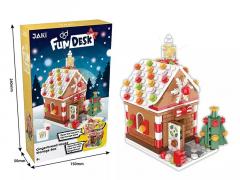 Set constructie - Casuta de Turta Dulce cu Caseta de Depozitare