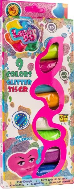 Set plastilina - 9 culori cu sclipici