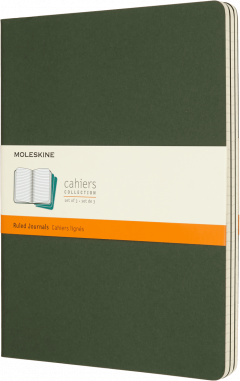 Set 3 caiete - Moleskine Cahiers - Extra Large, Ruled - Myrtle Green