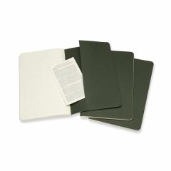Set 3 caiete - Moleskine Cahier - Large, Ruled - Myrtle Green