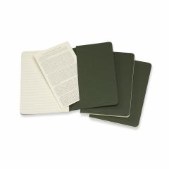 Set 3 jurnale - Moleskine Ruled Cahier, Myrtle Green, Pocket