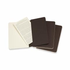 Set 3 jurnale - Moleskine Plain Cahier, Coffe Brown, Pocket