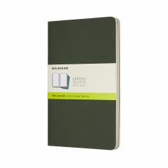 Set 3 jurnale - Moleskine Plain Cahier, Myrtle Green, Large