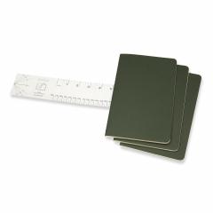 Set 3 jurnale - Moleskine Plain Cahier, Myrtle Green, Large