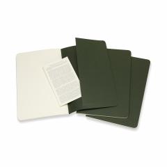 Set 3 jurnale - Moleskine Plain Cahier, Myrtle Green, Large