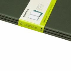 Set 3 jurnale - Moleskine Plain Cahier, Myrtle Green, Extra Large Moleskine