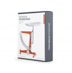 Cantar - Mechanical Steel Kitchen Scales With Bowl Red | Kikkerland