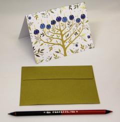 Felicitare - Chanukah Tree of Lights Holiday Embellished Notecard