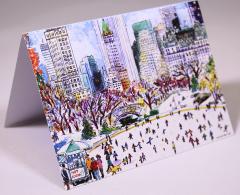 Felicitare - Michael Storrings Park Skaters Holiday Embellished Notecard