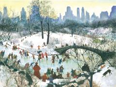 Felicitare - Skating in Central Park Holiday Notecard