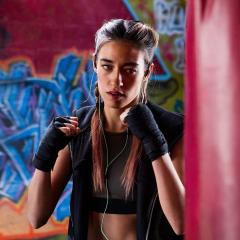 Casti Skullcandy - Chops Flex Sport Earbud - Black / Grey Skullcandy