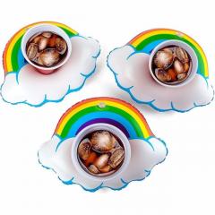 Set 3  colaci gonflabili pentru pahare- Rainbows