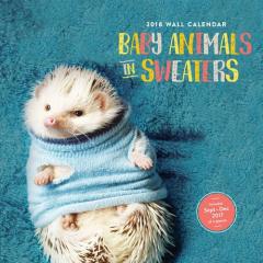 Calendar de perete 2018 - Baby Animals in Sweaters 