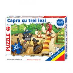 Puzzle educational - Capra cu trei iezi